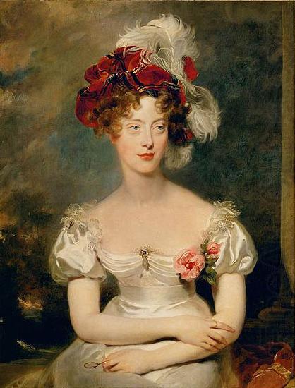 Sir Thomas Lawrence Portrait of Princess Caroline Ferdinande of Bourbon-Two Sicilies, Duchess of Berry. china oil painting image